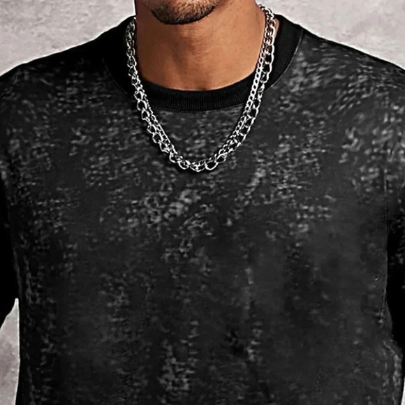 Black Casual Tie Dye Pullover - Picture 3 of 5